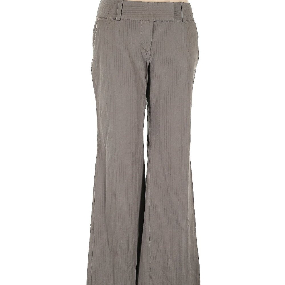 Ann Taylor Taupe Pinstripe Boot Cut Pants